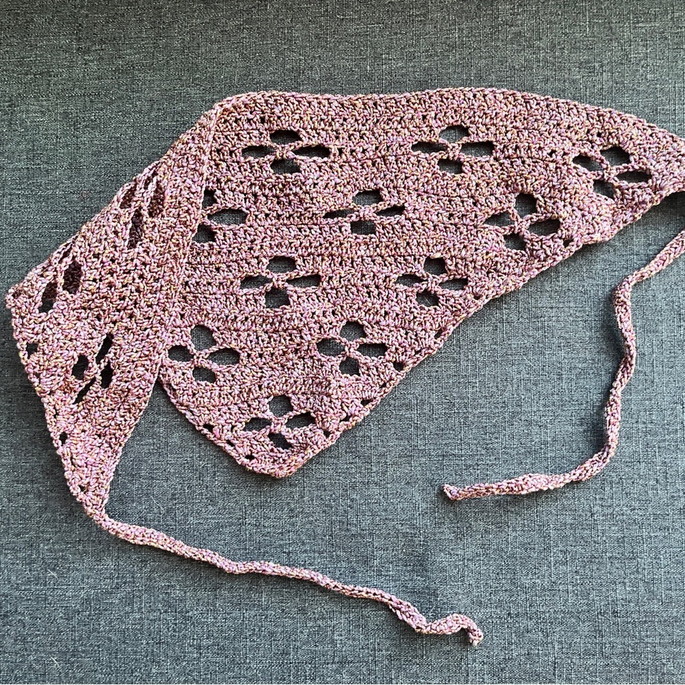 Elegant Pink Crochet Scarf